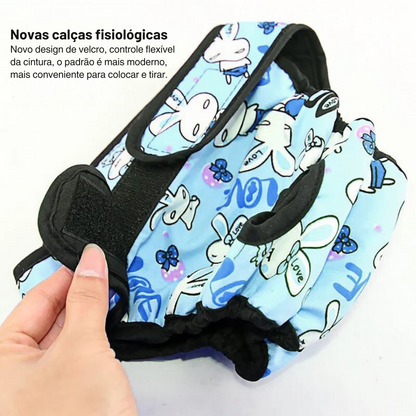 Calça fisiológica lavável para cachorro