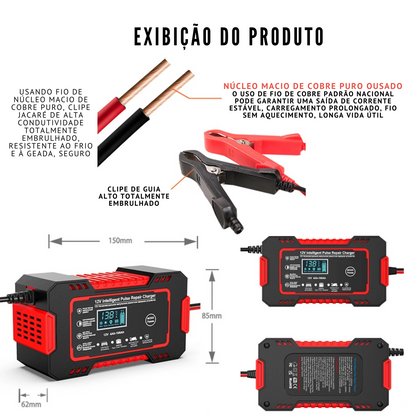 BoostCharge Pro - Carregador Inteligente De Bateria De Carro 12V 6A